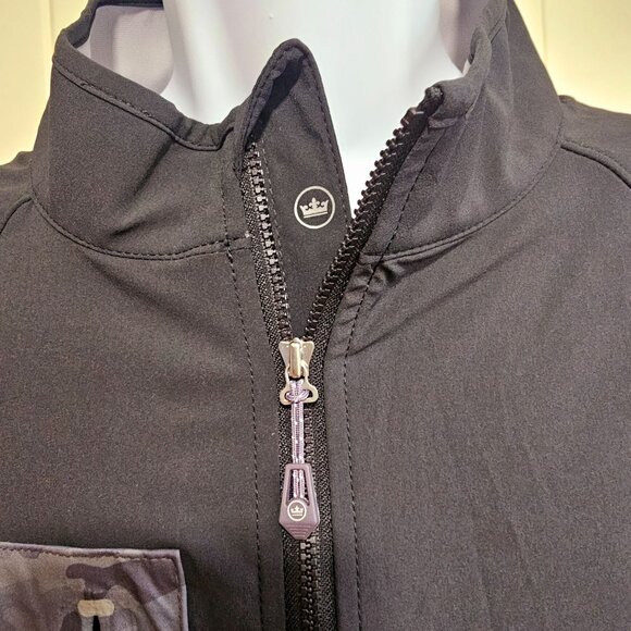 Peter Millar Mens Flex Adapt GOLF WInd Cheater Jacket Black Camo NWT $178 LARGE - Picture 5 of 8